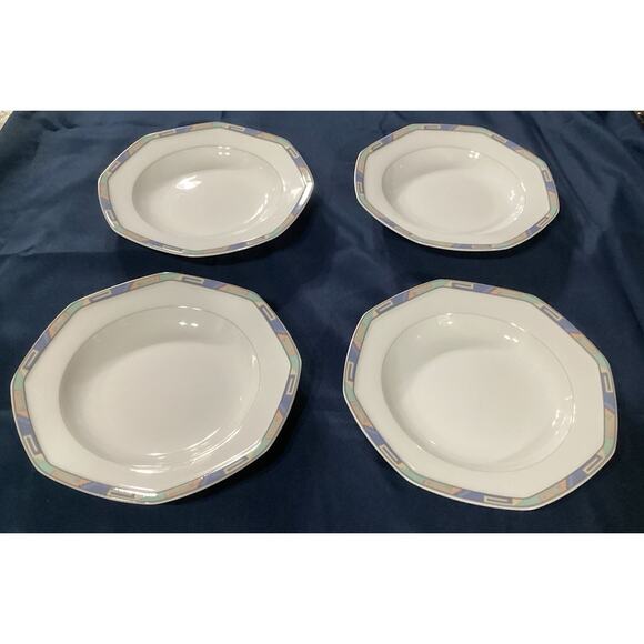 Christopher Stuart SOUTHWEST Octagonal Soup Bowls Set Of 4 - Picture 6 of 9